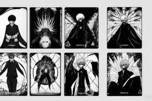 tokyo ghoul, kaneki, hanged man tarot card tattoo idea