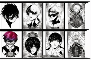 tokyo ghoul, kaneki, tarot card tattoo idea
