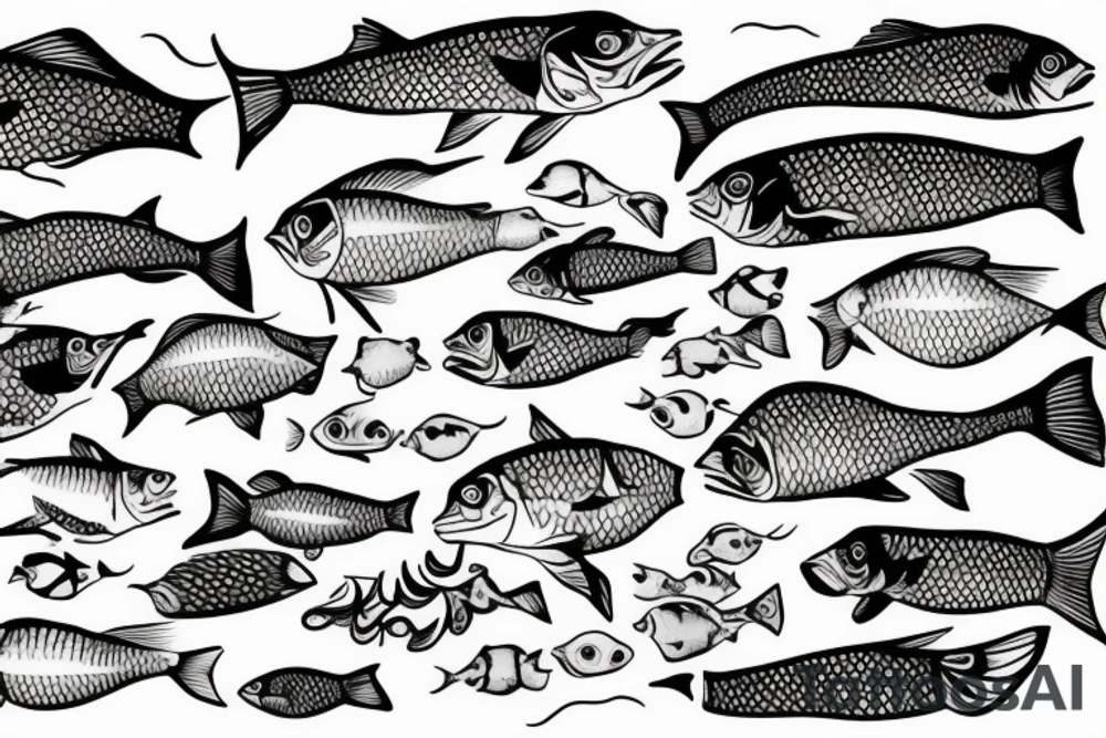 A fish swimming upstream tattoo idea
