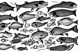 A fish swimming upstream tattoo idea