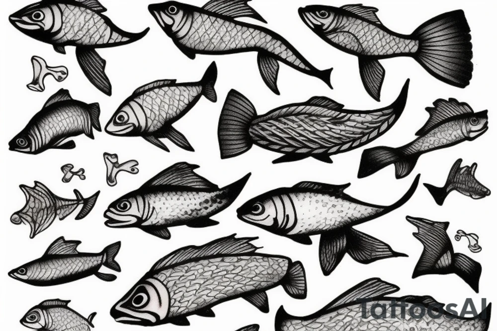 A fish swimming upstream tattoo idea