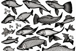 A fish swimming upstream tattoo idea