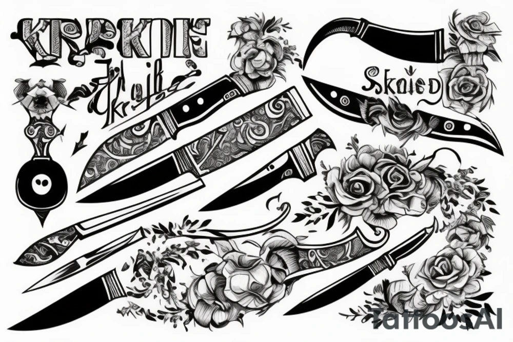 Knife tattoo idea