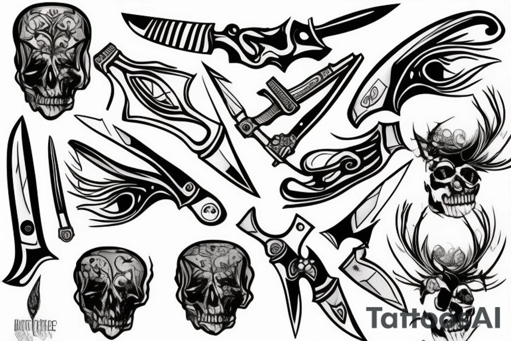Knife tattoo idea