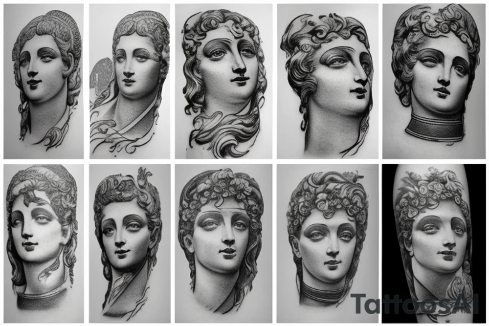 roman statue tattoo idea