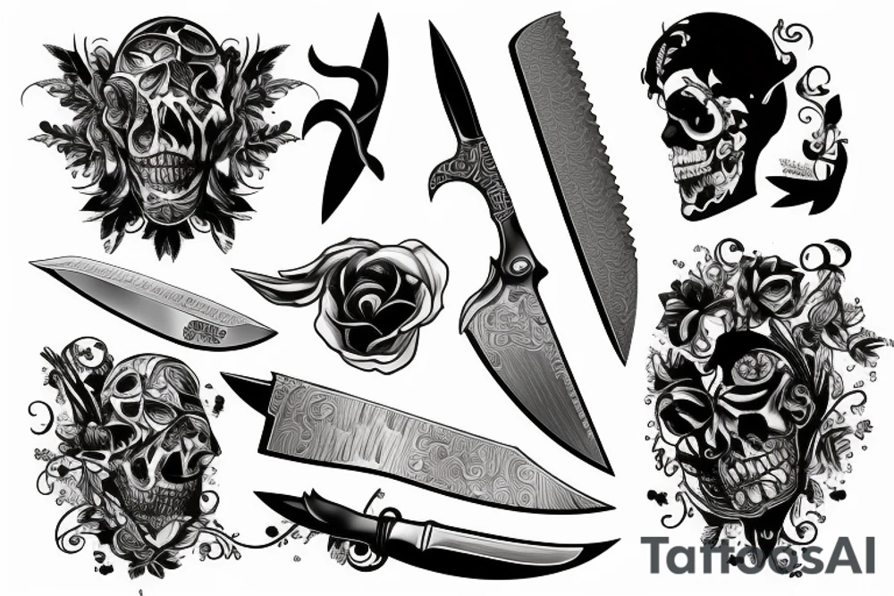 Knife tattoo idea