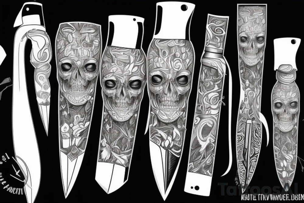 Knife tattoo idea