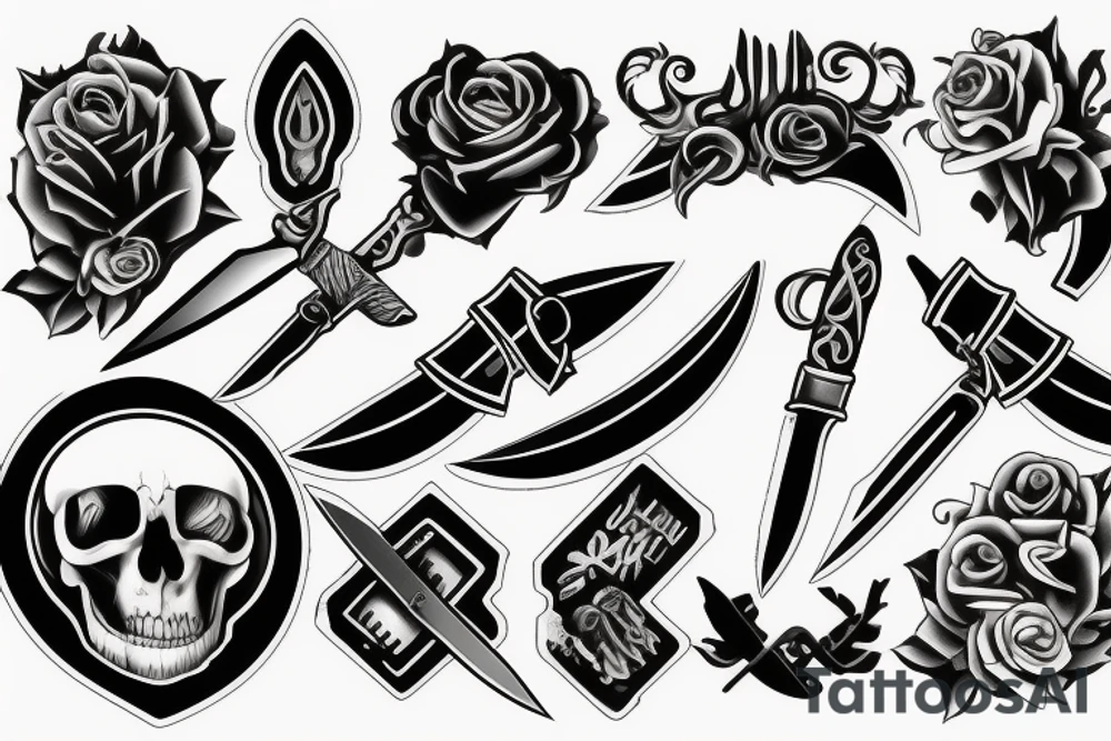 Knife tattoo idea