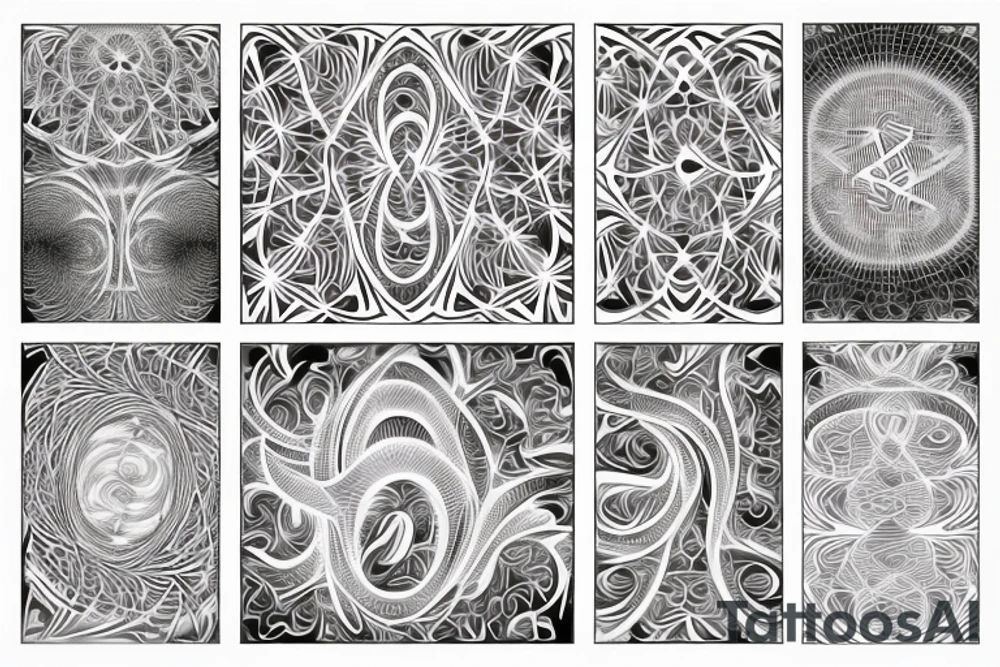 Fractal with dispersion in the middle tattoo idea