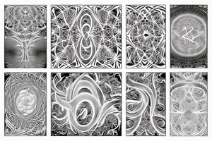 Fractal with dispersion in the middle tattoo idea