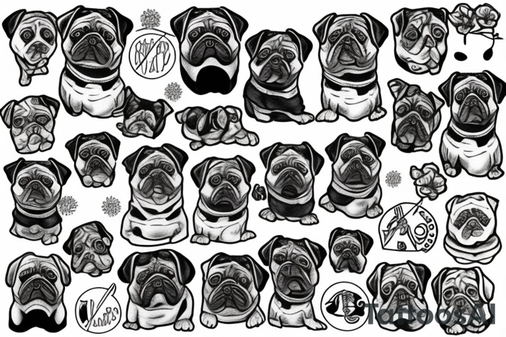 pugs tattoo idea