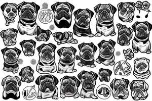 pugs tattoo idea