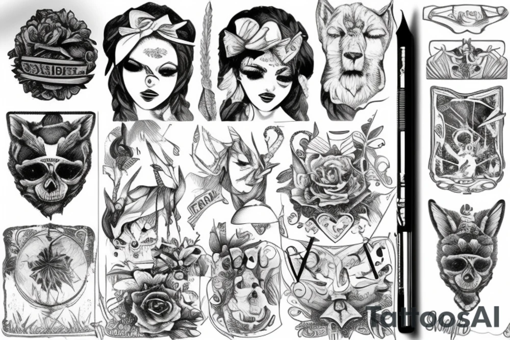 Dear in woods tattoo idea