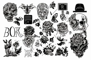 a computer betwwn skin cuts tattoo idea