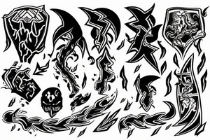 thunder and lightning tattoo idea
