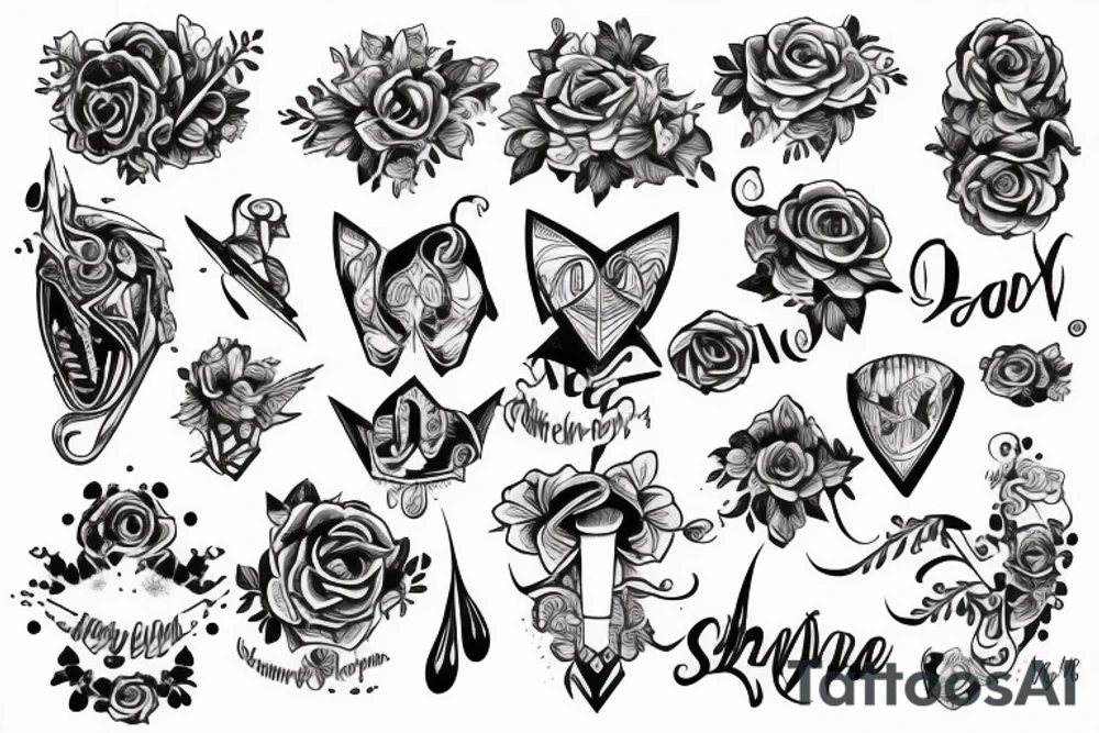 a code writeen on paper tattoo idea