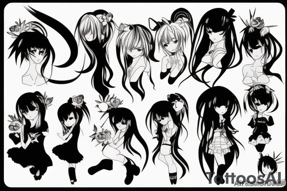 Anime girl tattoo idea