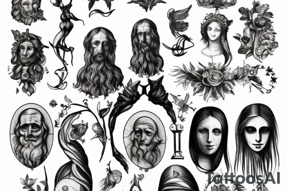 da Vinci  as devil tattoo idea