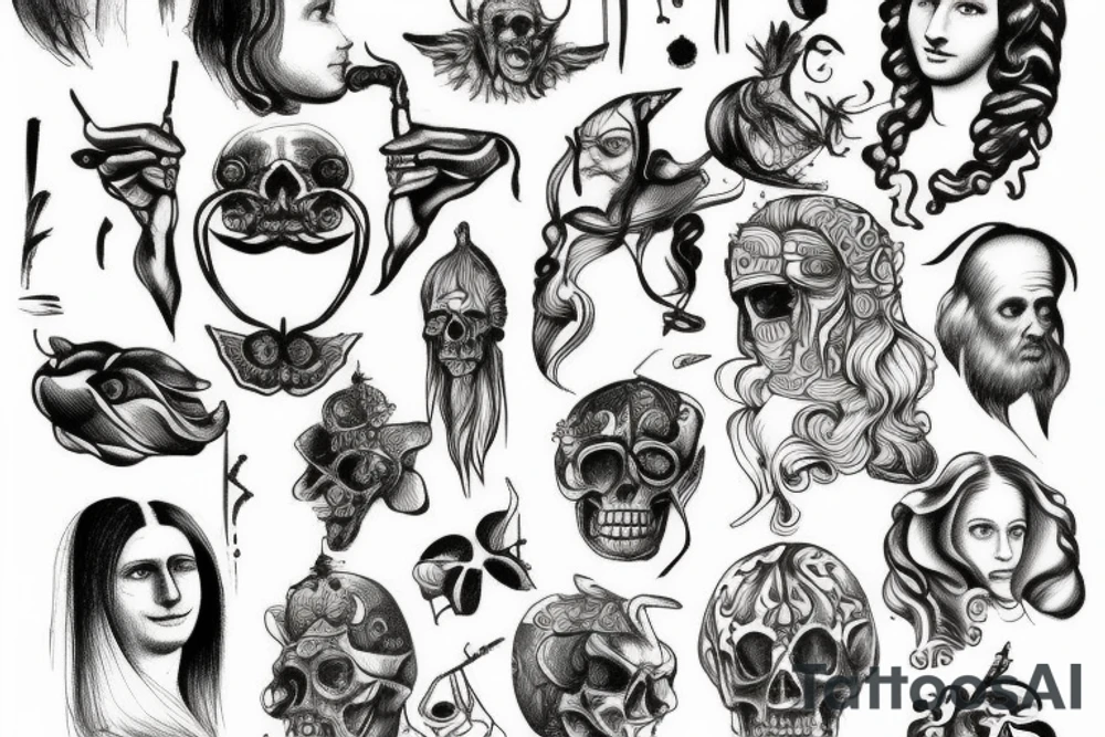 da Vinci  as devil tattoo idea