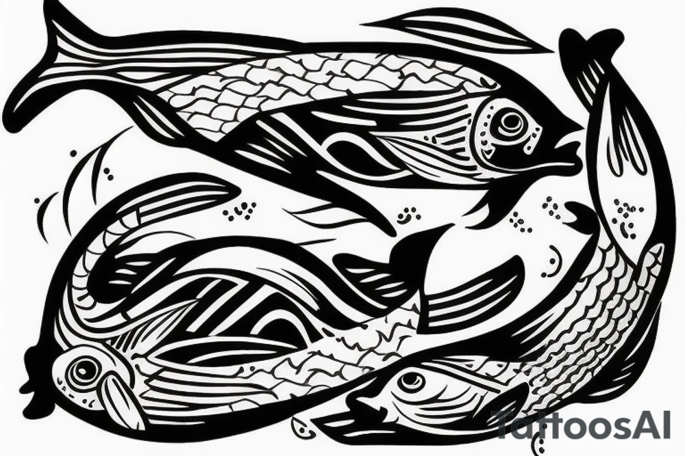 pisces tattoo two fish near together tattoo idea