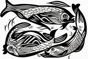 pisces tattoo two fish near together tattoo idea