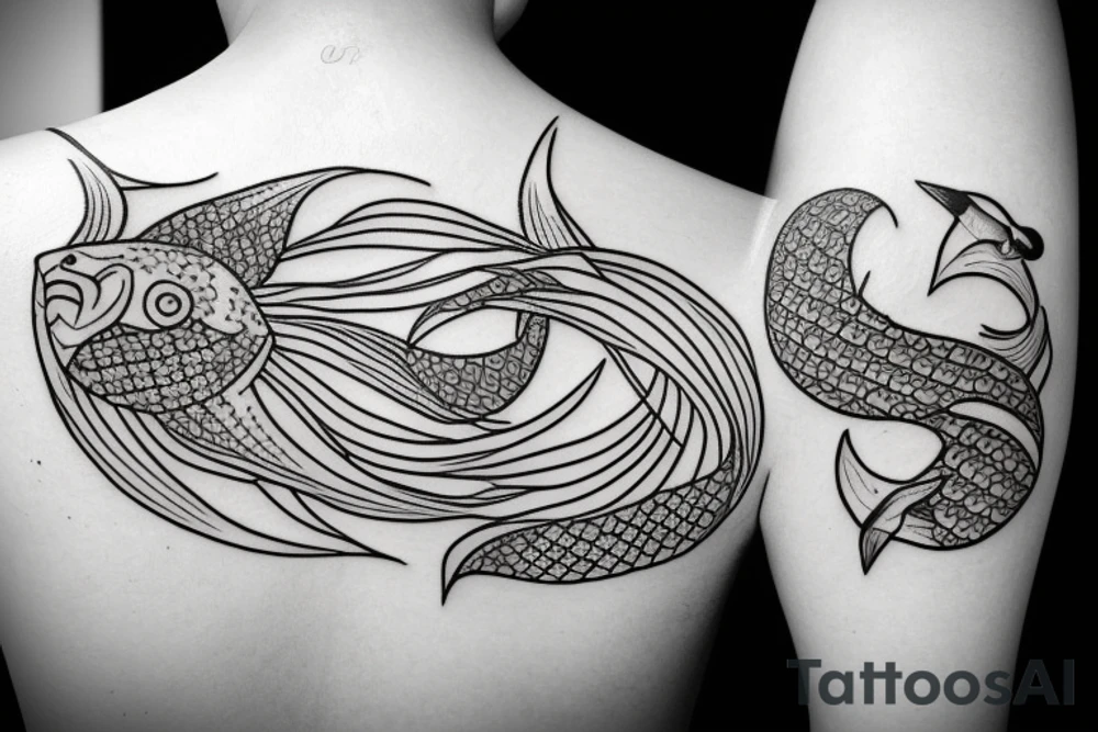 pisces tattoo two fish near together tattoo idea