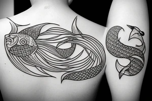 pisces tattoo two fish near together tattoo idea