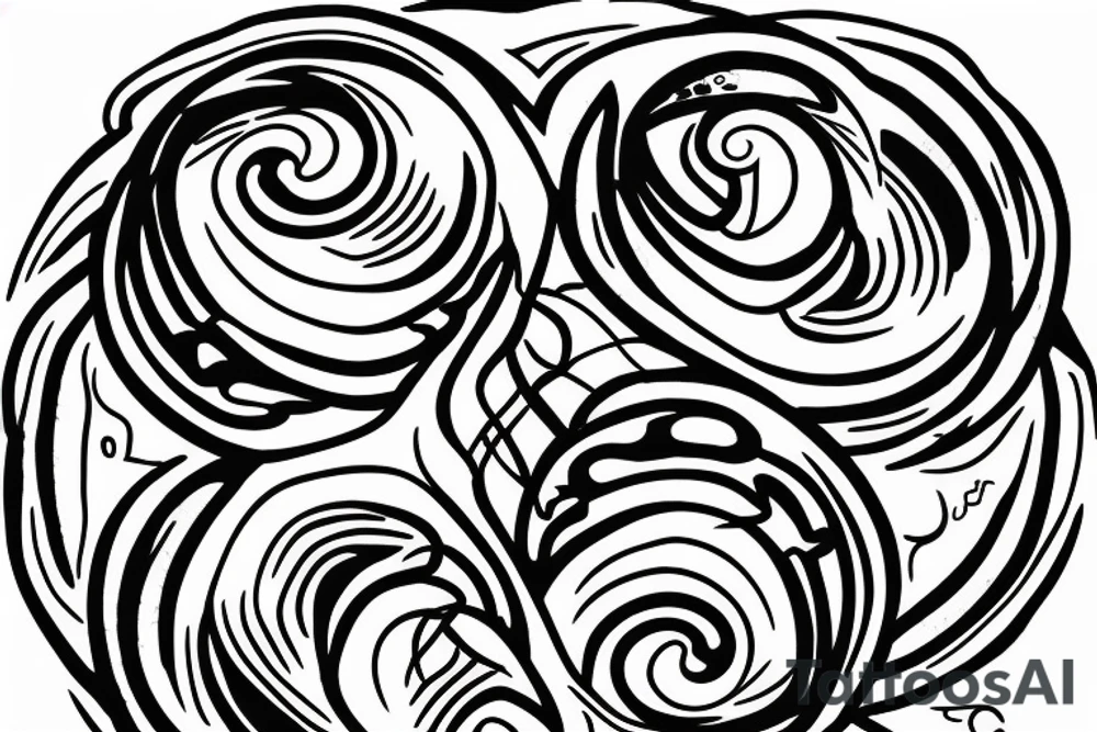 yin yang on turtle back tattoo idea