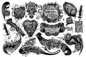 A writer writing with his blood tattoo idea