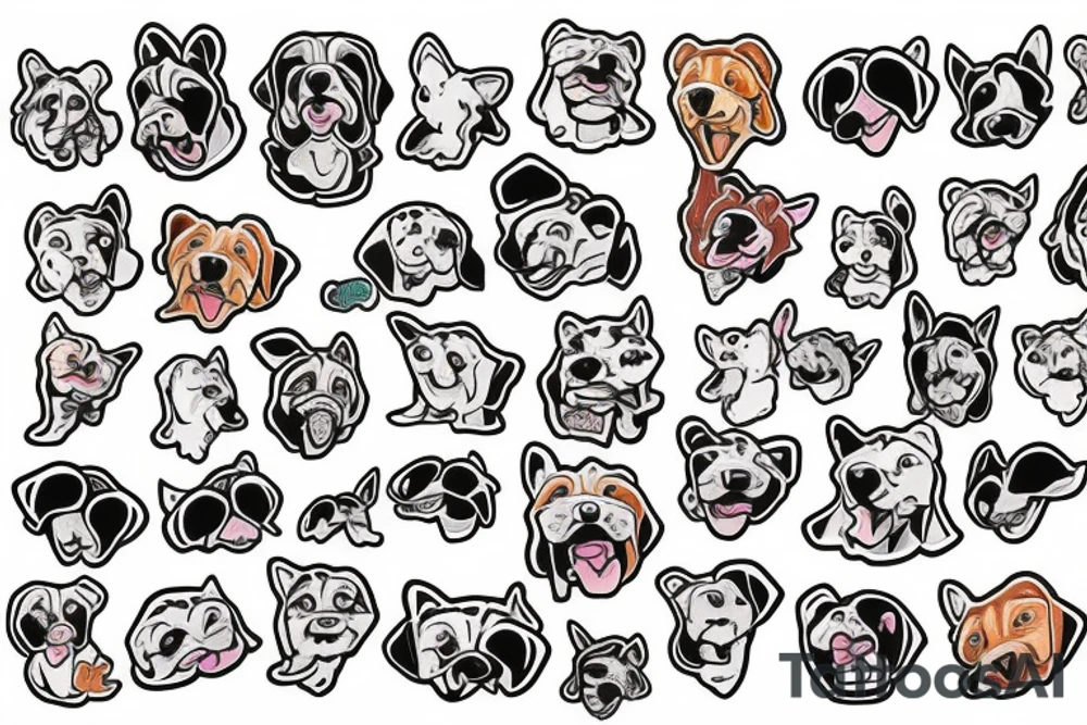 Puppy barking at front door tattoo idea