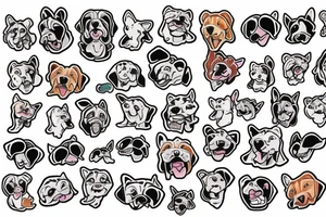 Puppy barking at front door tattoo idea