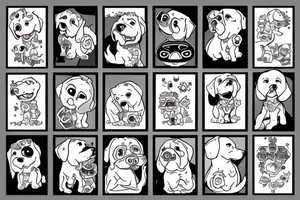 Puppy barking at front door tattoo idea