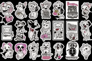 Puppy barking at front door tattoo idea