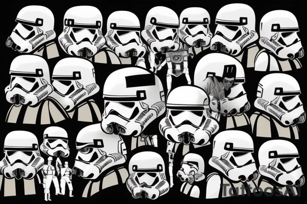 Football hooligans defeat imperial stormtroopers tattoo idea