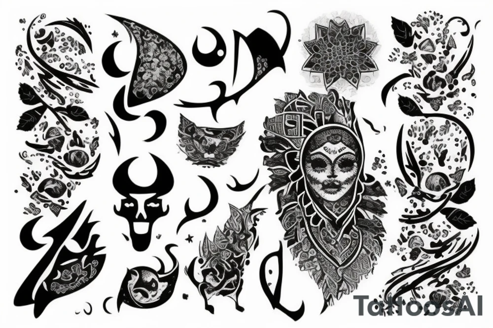 از جمجمه حیوانات استفاده شود tattoo idea