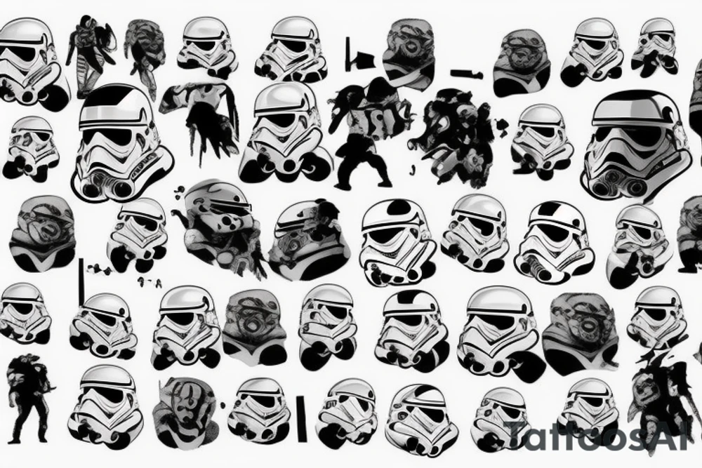 Football hooligans defeat imperial stormtroopers tattoo idea