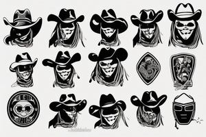 cowboy hacker tattoo idea