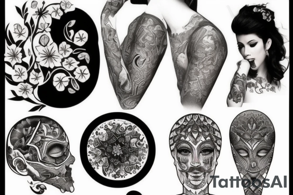 از جمجمه حیوانات استفاده شود tattoo idea