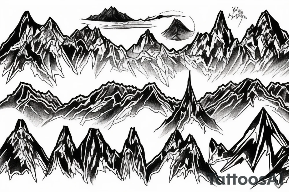 mountains lord of the rings tattoo idea