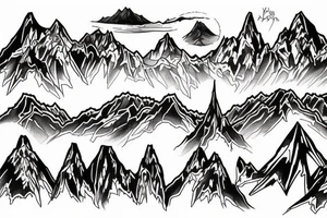 mountains lord of the rings tattoo idea