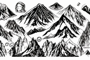 mountains lord of the rings tattoo idea