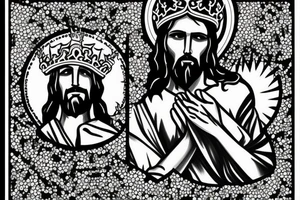 Jesus Christ with his crown of thorns tattoo idea
