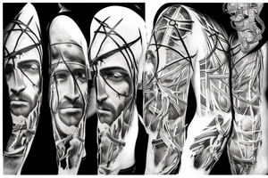 Jesus Christ with his crown of thorns tattoo idea