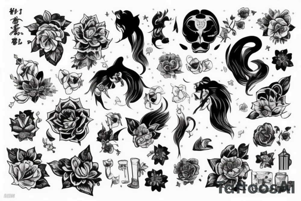 Кот едет на автомобиле на скважину tattoo idea