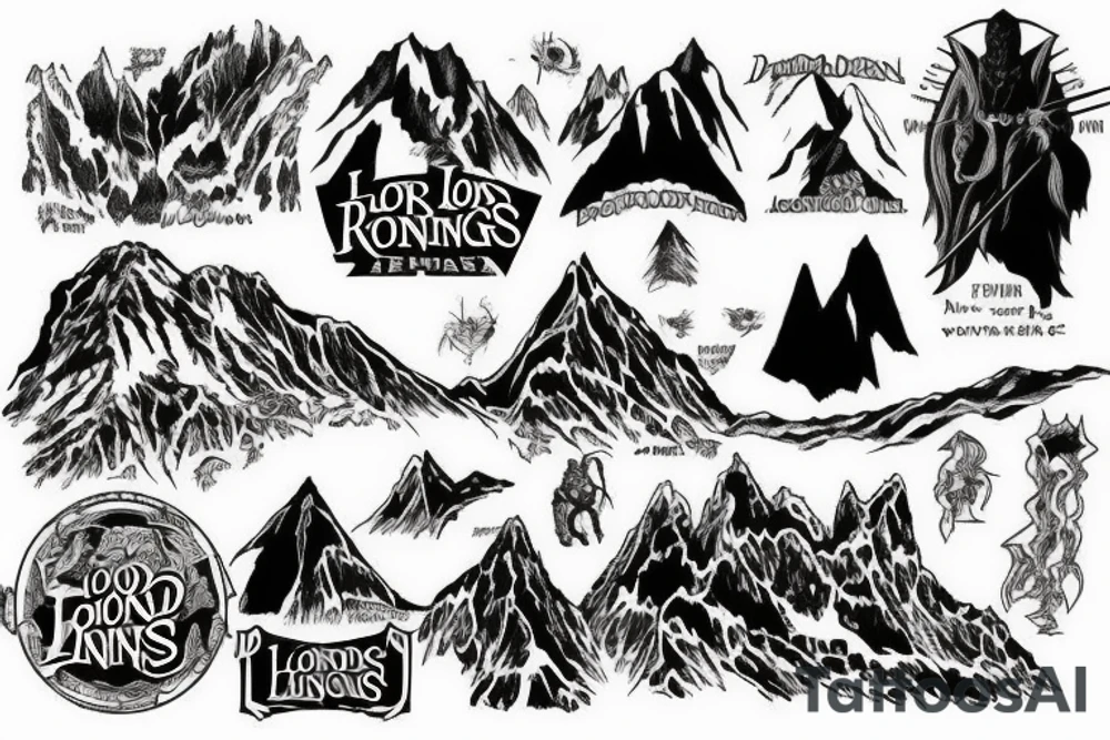 mountains lord of the rings tattoo idea