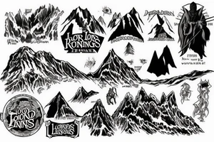 mountains lord of the rings tattoo idea
