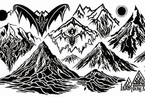 mountains lord of the rings tattoo idea