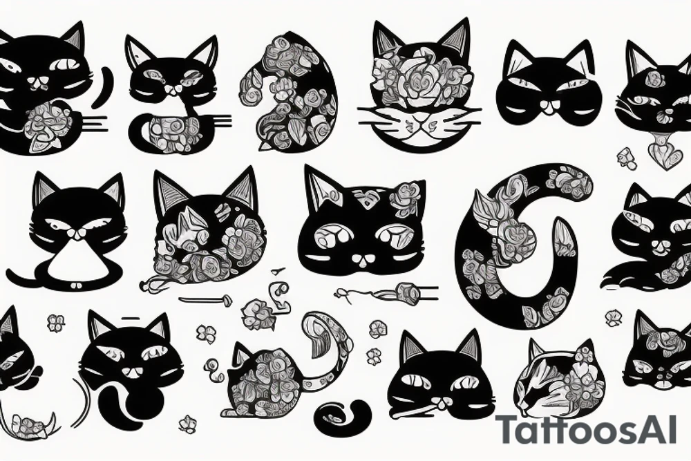Cat go to well tattoo idea