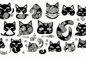 Cat go to well tattoo idea