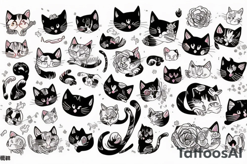 Cat go to well tattoo idea